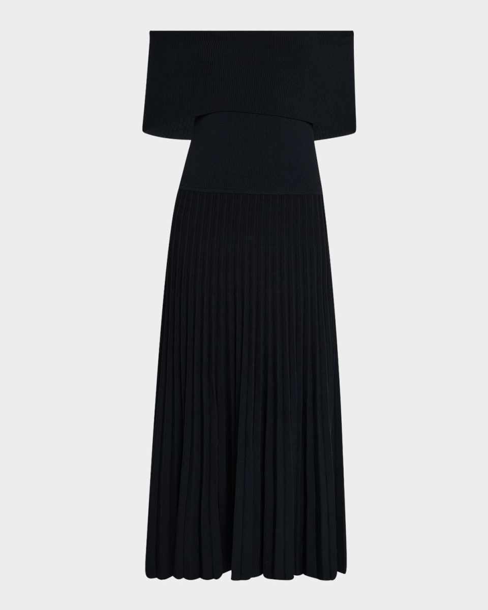 The Persephone Off-Shoulder Knit Midi Dress